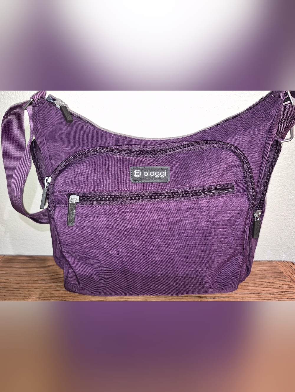 Purple Biaggi Flexmates On-The-Go Hobo bag, Versatile travel bag